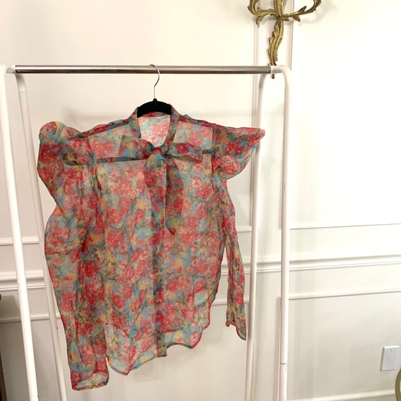Sexy Sheer Floral Top - Picture 1 of 3